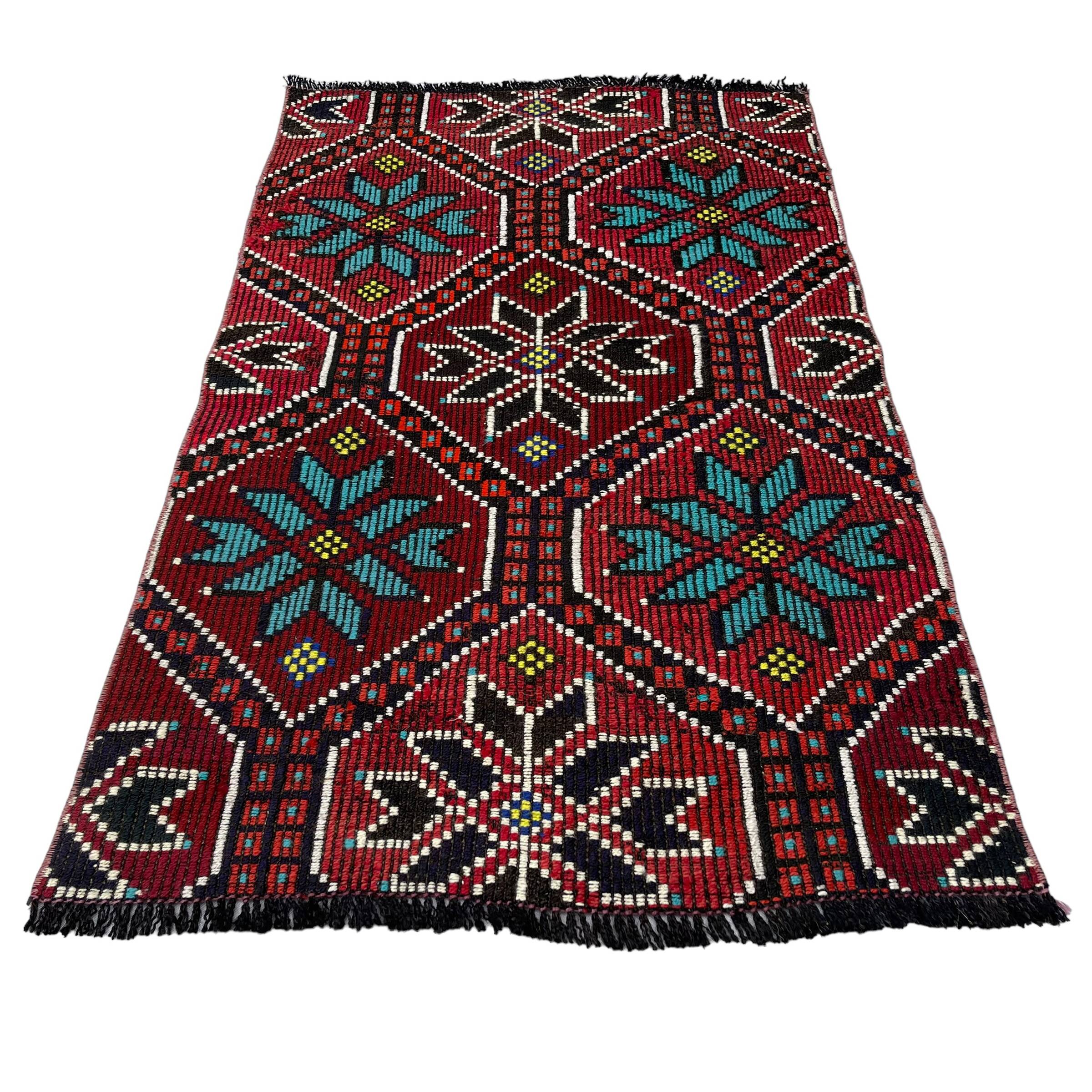 Housse de coussin kilim turque vintage, 129 x 78 cm
