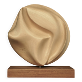 1980s carved applewood Abstract Sculpture
