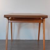 Extendable table in ash by Drevotex, vintage Czechoslovak 1950s