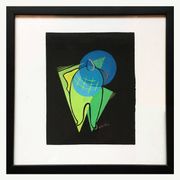 Small cubist painting. France, 1950s.