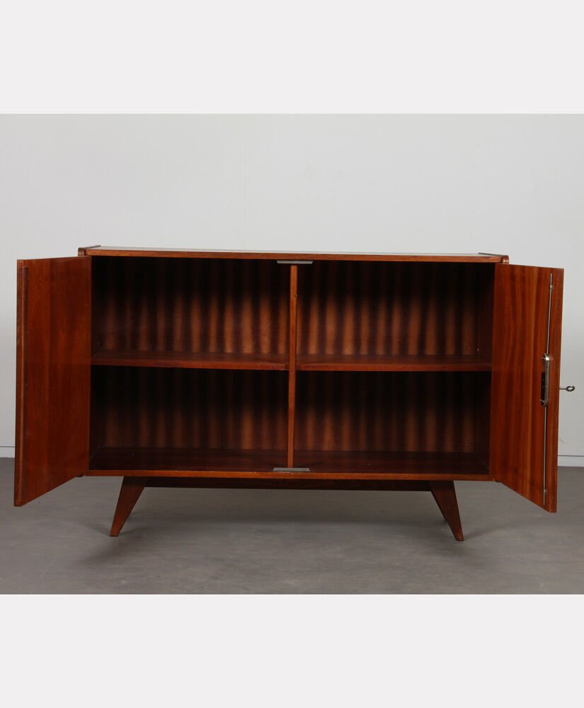 Vintage dark oak chest of drawers by Jiri Jiroutek, model U-450, 1960