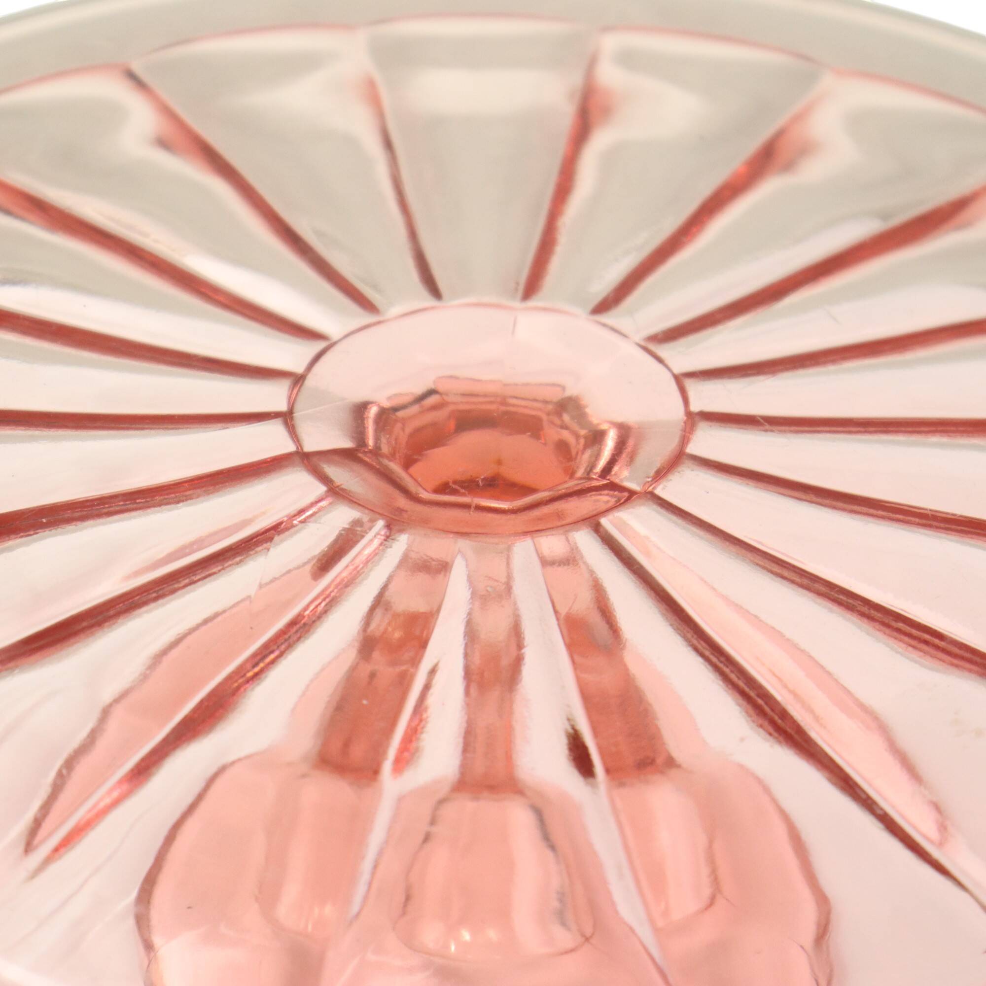 Pink Rosaline Art Deco Cake Stand Pastry Dish Scailmont