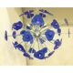 Blue clover murano glass sputnik chandelier