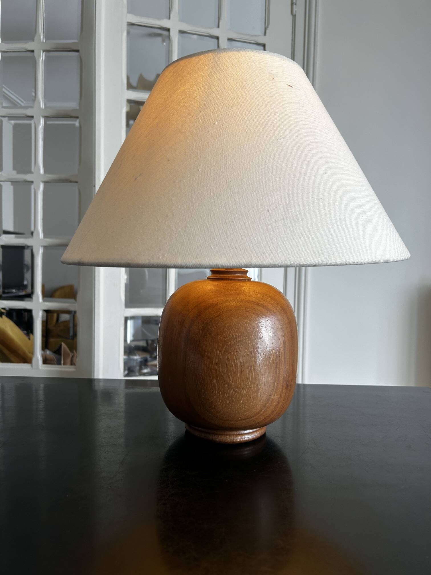 solid wood lamp from the 1960s