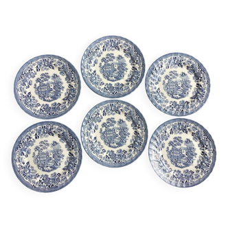 Set of 6 large Churchill English porcelain plates