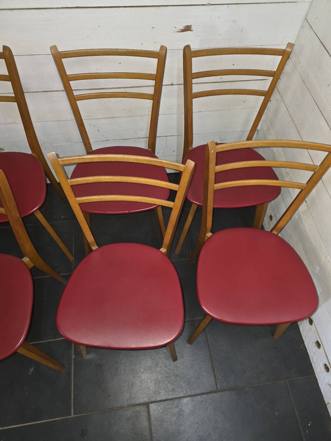 6 chaises vintage années 60