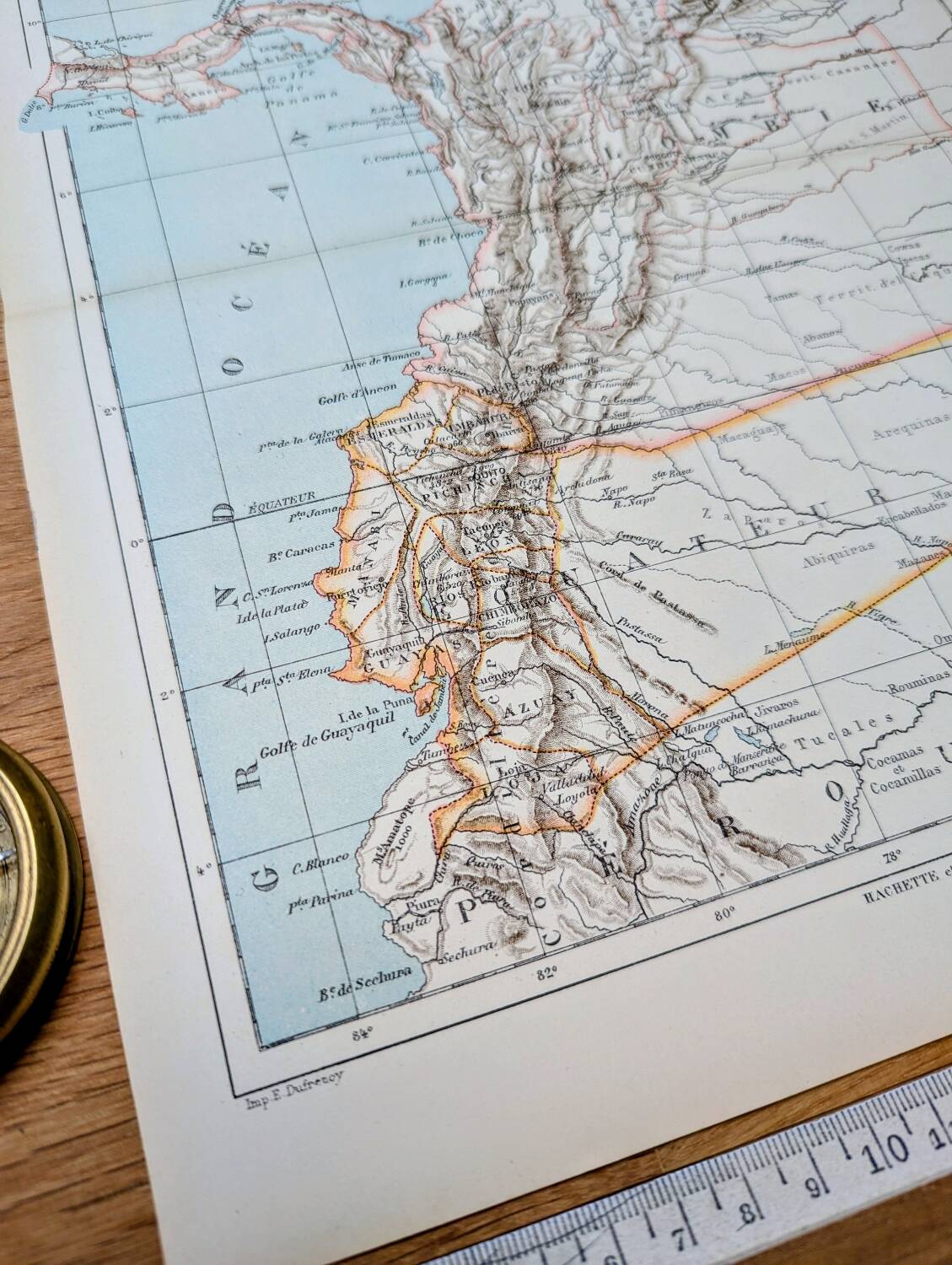 Printed in 1887, Colombia and Ecuador.