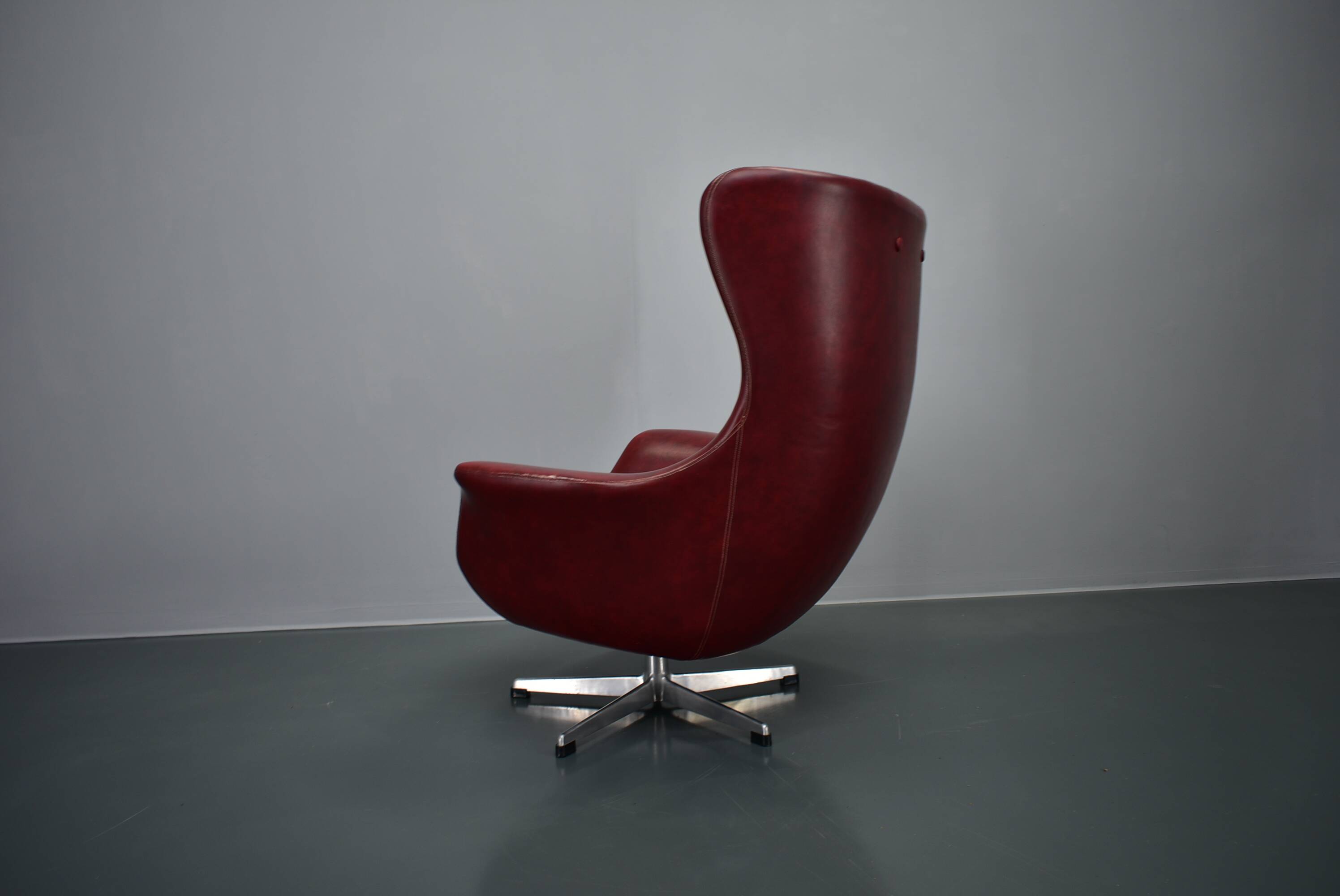 Leather swivel armchair from Up Závody , 1960s
