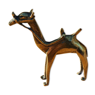 Dromedary standing in gilded brass