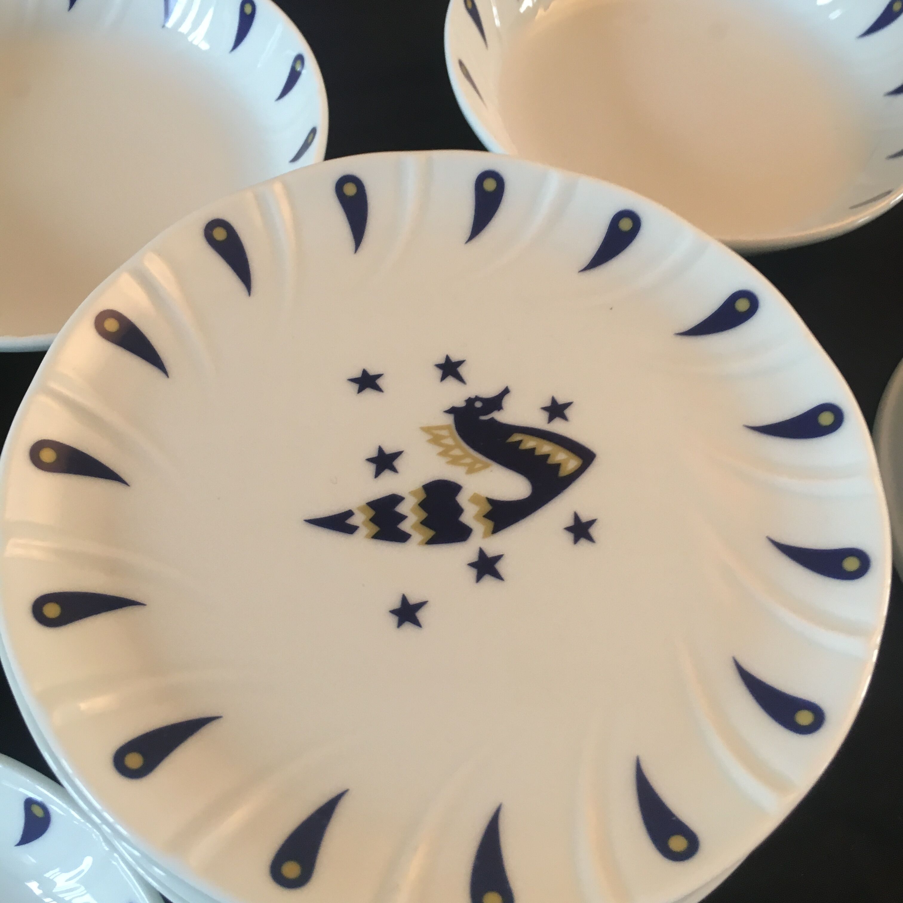 58 service pieces by Jean Picart le Doux for Air France