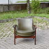 Ib Kofod Larsen for Fröscher Sitform olive leather Lounge Chair