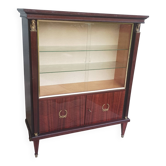 Empire style display cabinet in mahogany veneer
