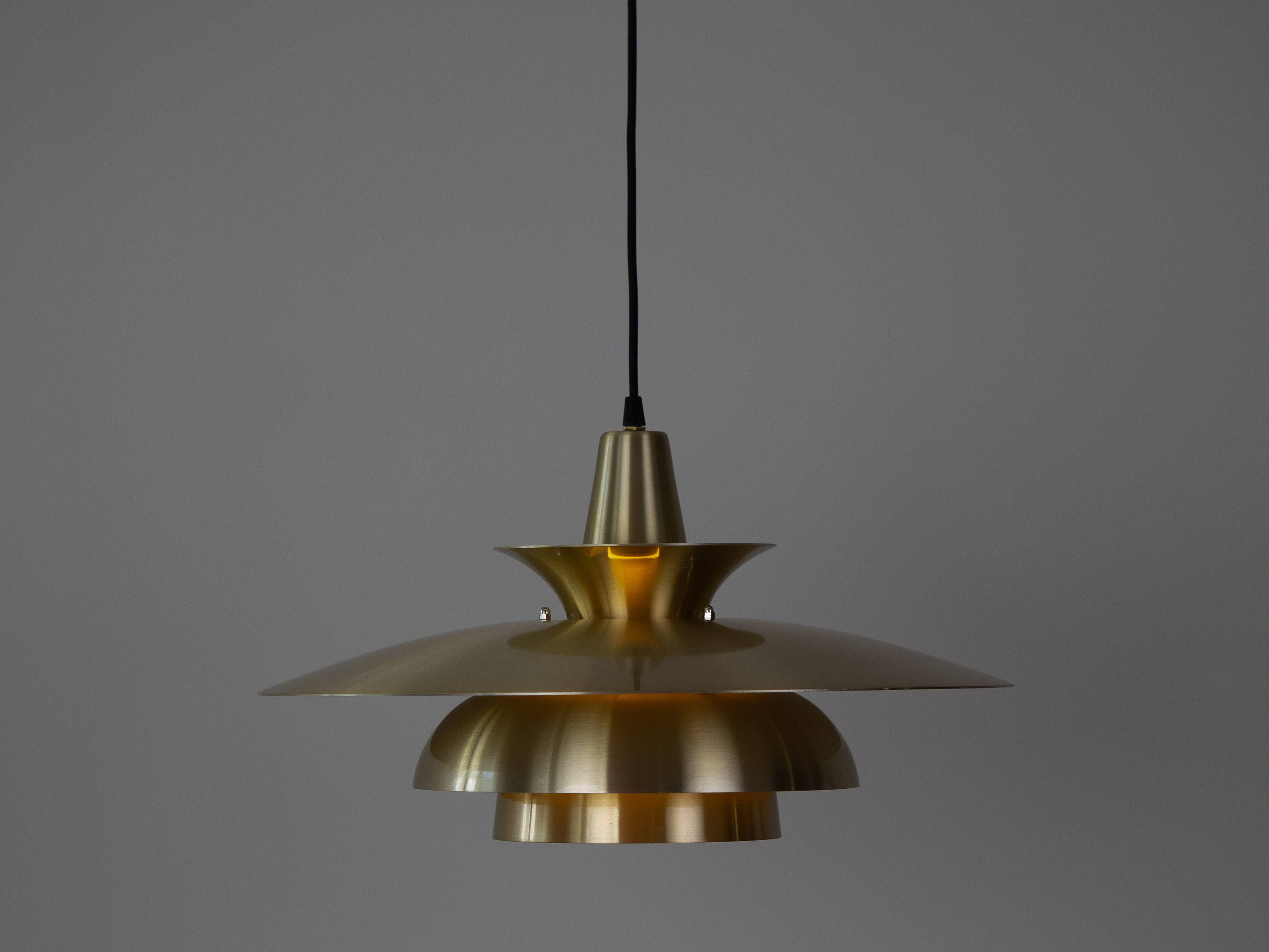 Danish vintage Roma pendant lamp by Junge, 1980s