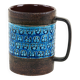 Trifoglio Blue ceramic mug, Italian design, 1960s, designer: Aldo Londi, ma