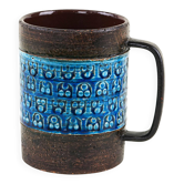 Mug en céramique Trifoglio Blue, design italien, années 1960, designer : Aldo Londi, ma