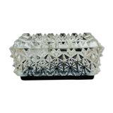 Wall lamp chiseled glass 50s