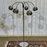 1980s chrome floor lamp with 5 adjustable branches