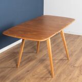 Retro Blonde Ercol Model 383 Dining Table & Four Model 370 Windsor Kitchen Dining Chairs