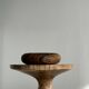 Solid wood side table (monoxyl) organic shape natural color