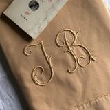 Old linen and yellow cotton sheet