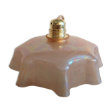Pink opaline hanging lamp