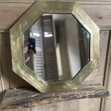 Hexagonal brass mirror