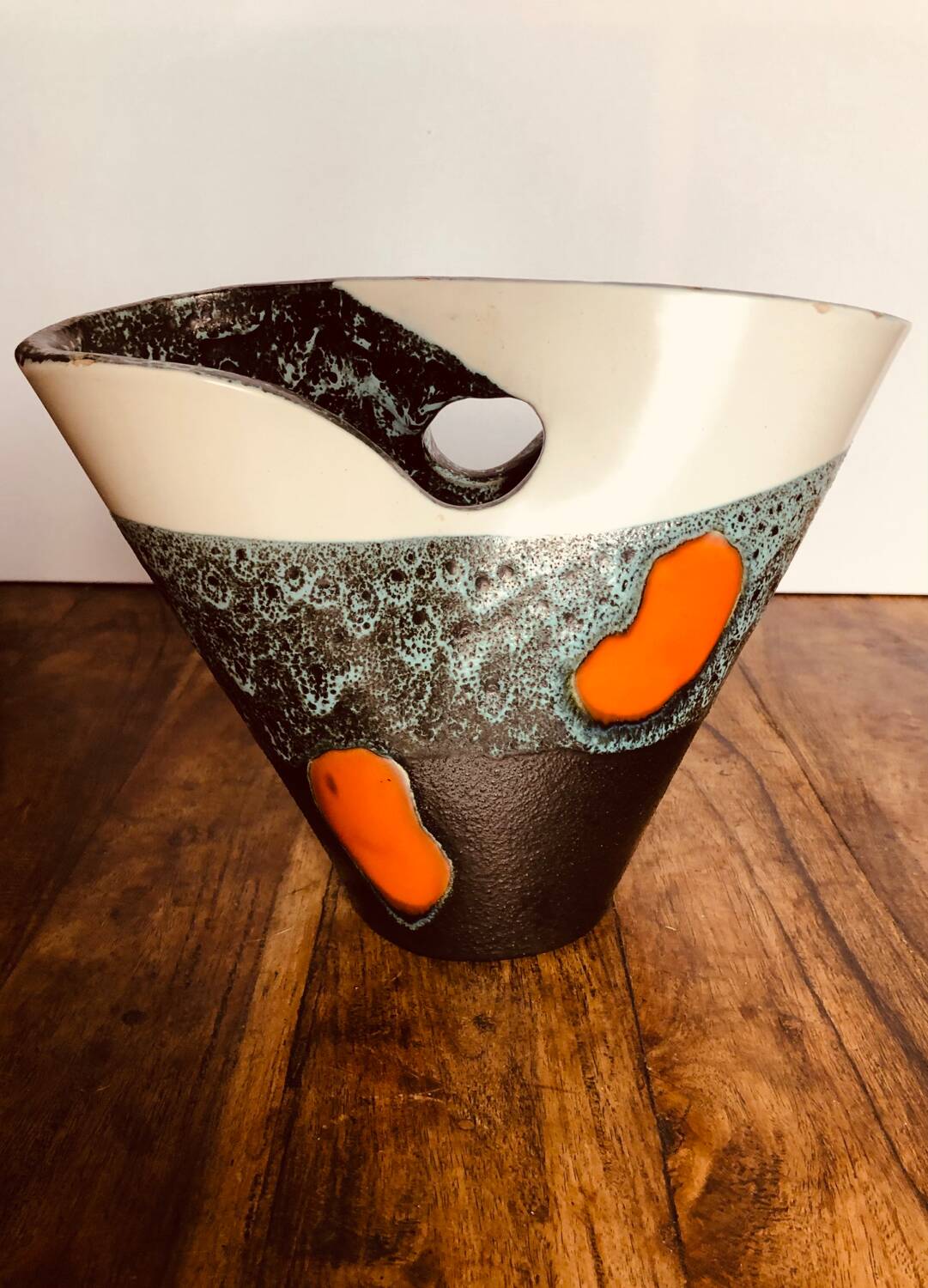 Large ceramic vase Elchinger France. 1950s