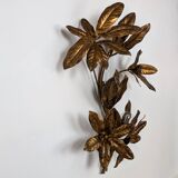 Golden leaf wall light 1970