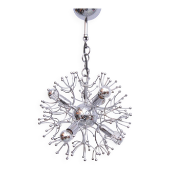 Sputnik ceiling lamp in chrome by Angelo Gaetano Sciolari, 1970s