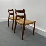 2 Danish Mid-Century Teak Dining Chairs #84 by Niels O. Møller for J. L. Moller