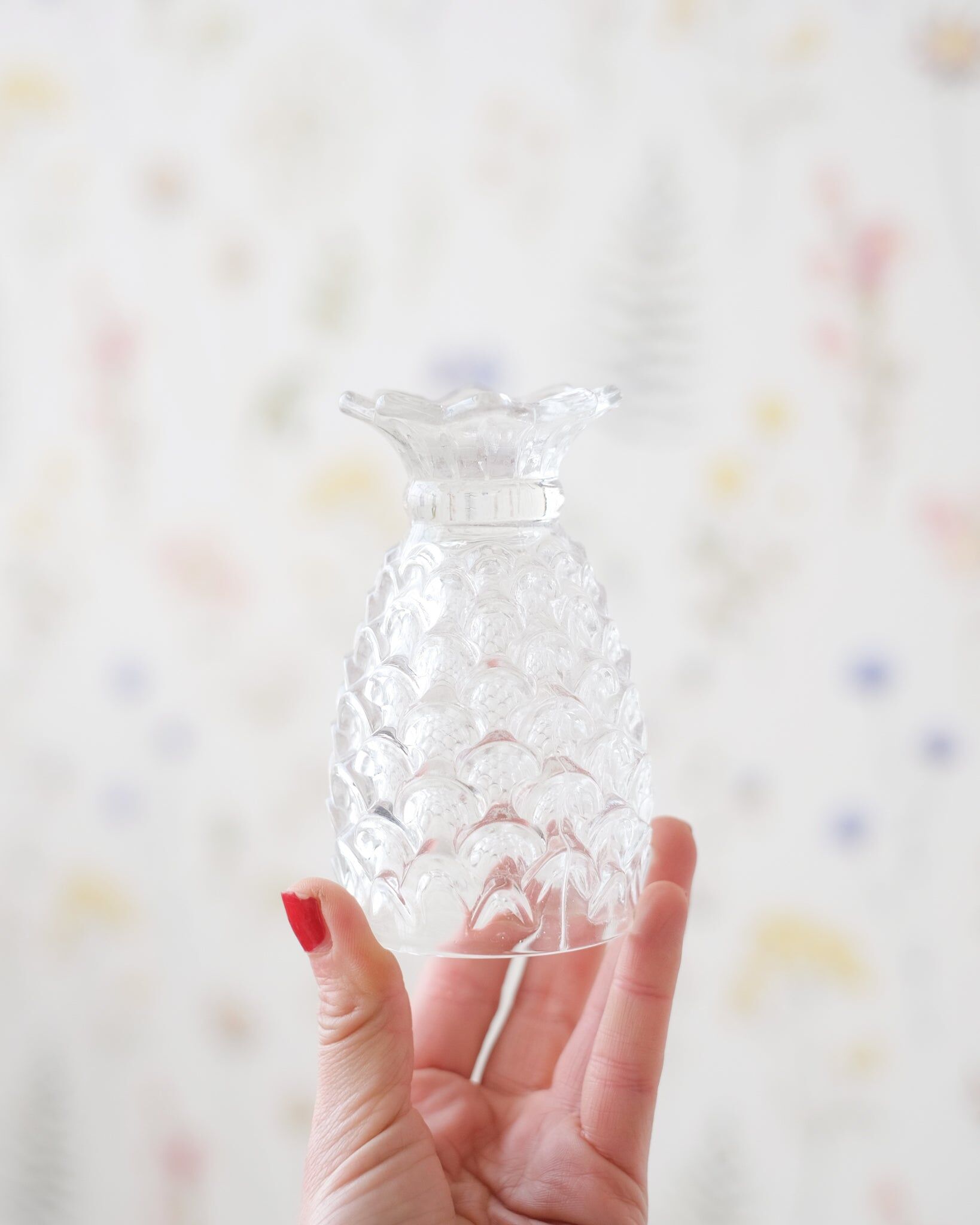 6 verres ananas vintage