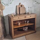 Old open walnut buffet
