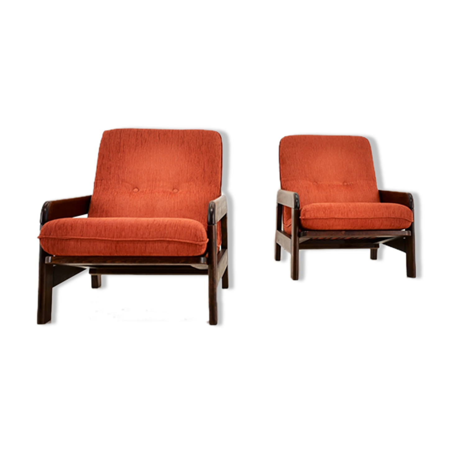 1970s Pair of Armchairs, Czechoslovakia