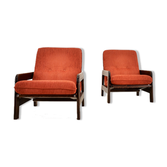1970s Pair of Armchairs, Czechoslovakia