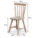 Retro chair in raw solid pine with turned spindles.
