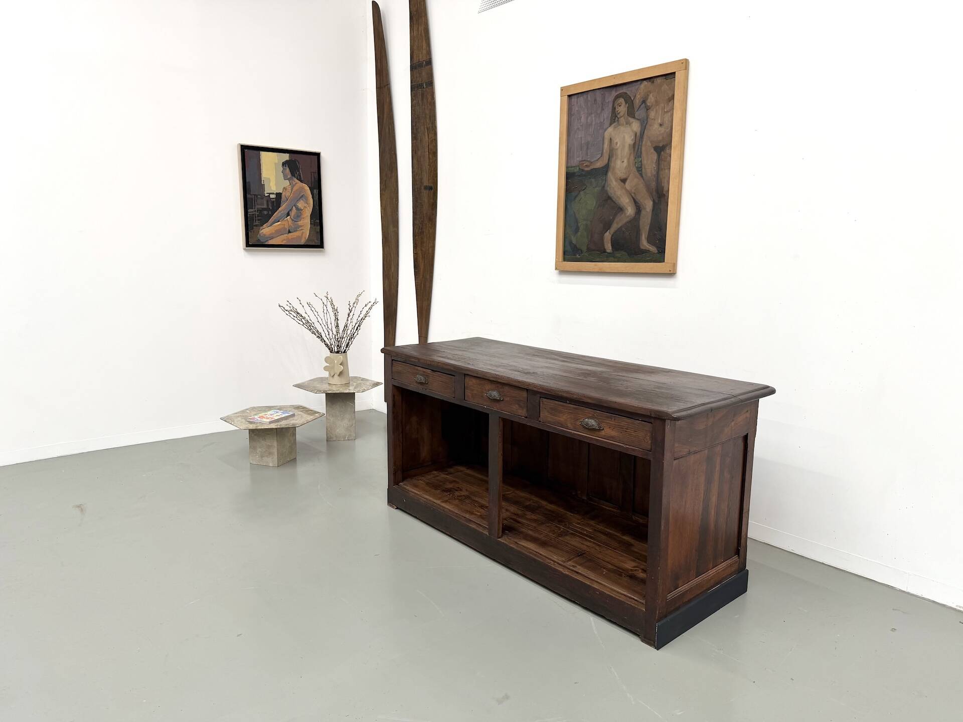 Solid Walnut Trade Counter