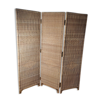 Persian screen triptych rattan bamboo