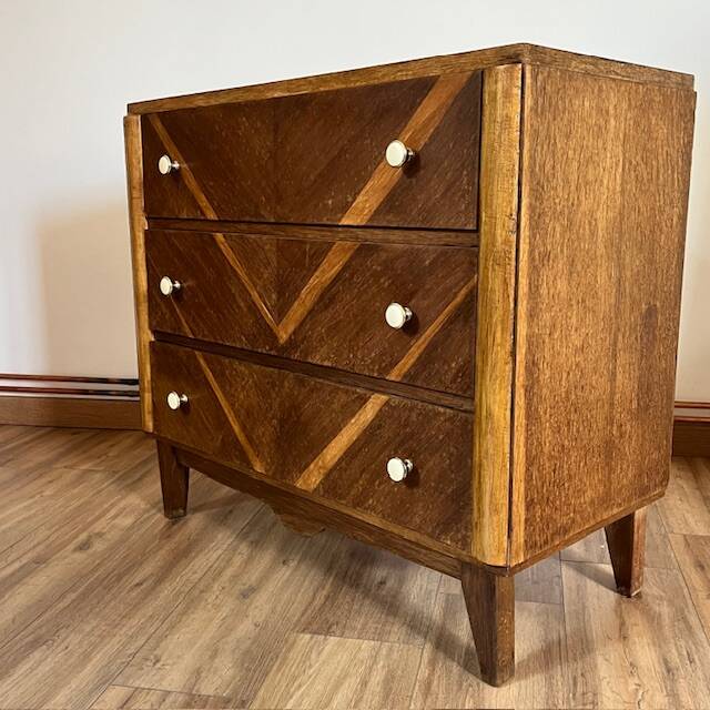 Commode marquetée  3 tiroirs