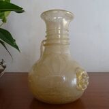 Vase with handle Scavo Seguso Vetri d'Arte iridescent glass Murano 1950