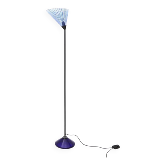 Floor lamp with a glass base and diffuser by Carlo Bartoli for Antonangeli, 1980s.