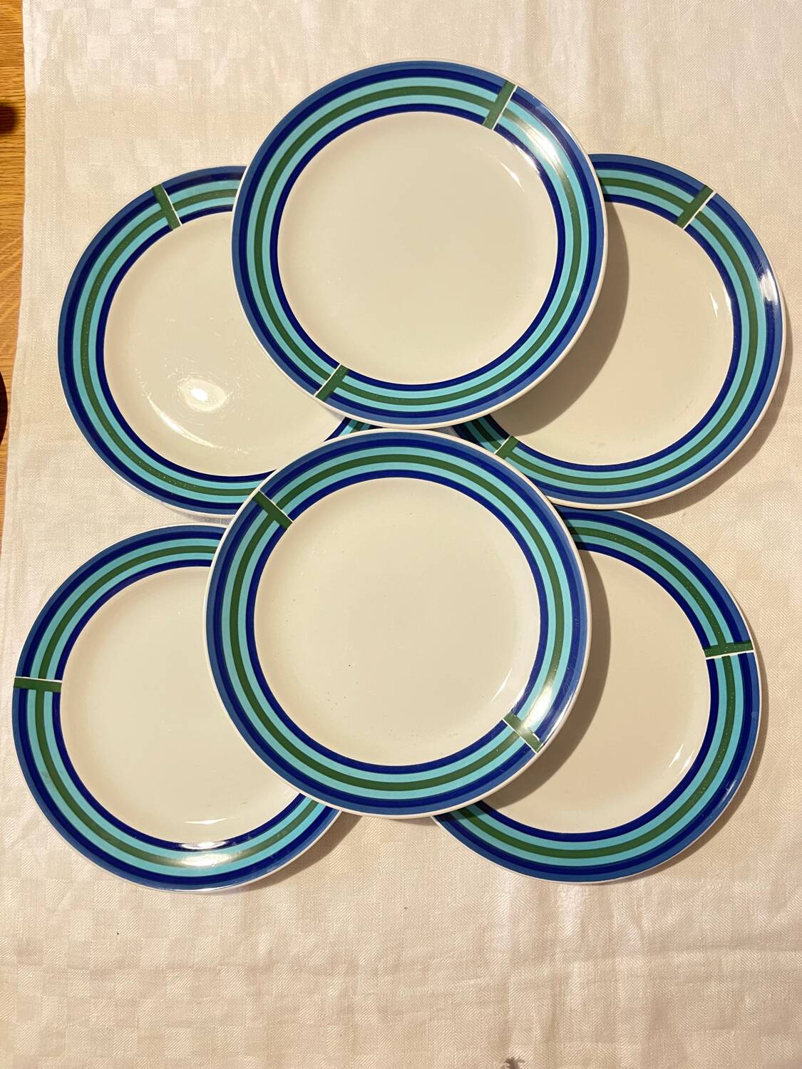 Set of 6 dessert plates Richard Ginori – Italian design - 70s 80s