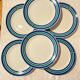 Set of 6 dessert plates Richard Ginori – Italian design - 70s 80s