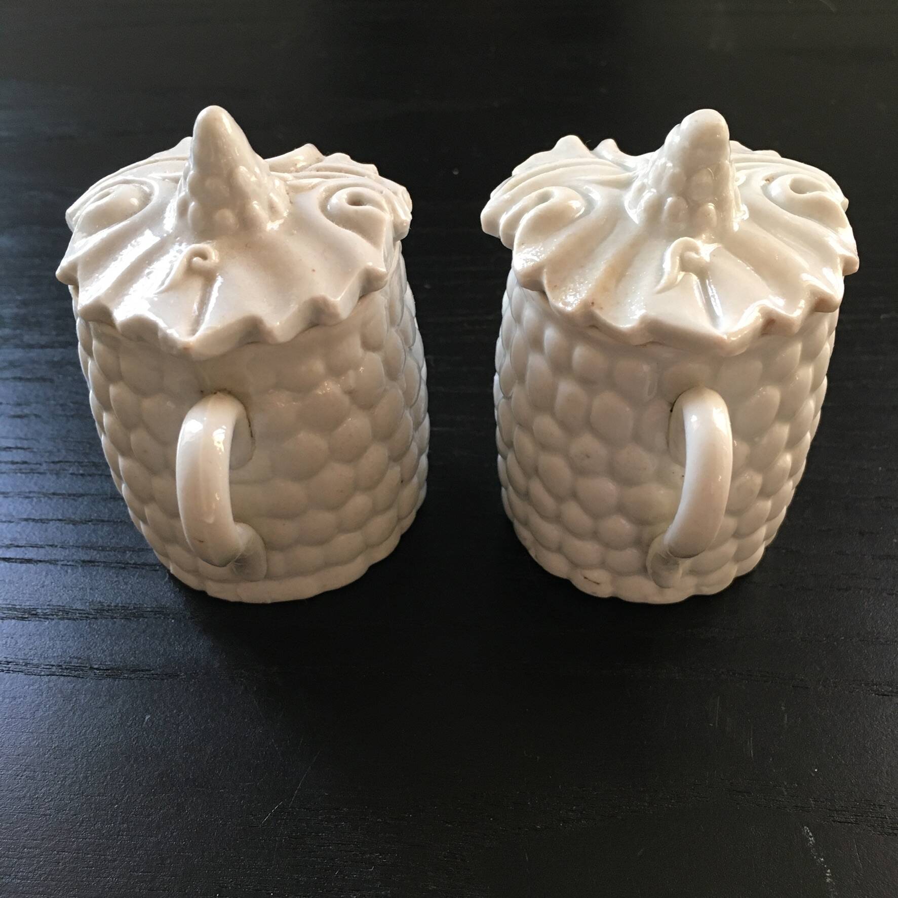 Pair of slipware pots