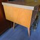 Vintage French Beech veneered Desk From the 1960s.