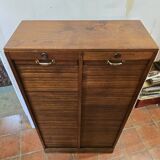 Old double oak filing cabinet