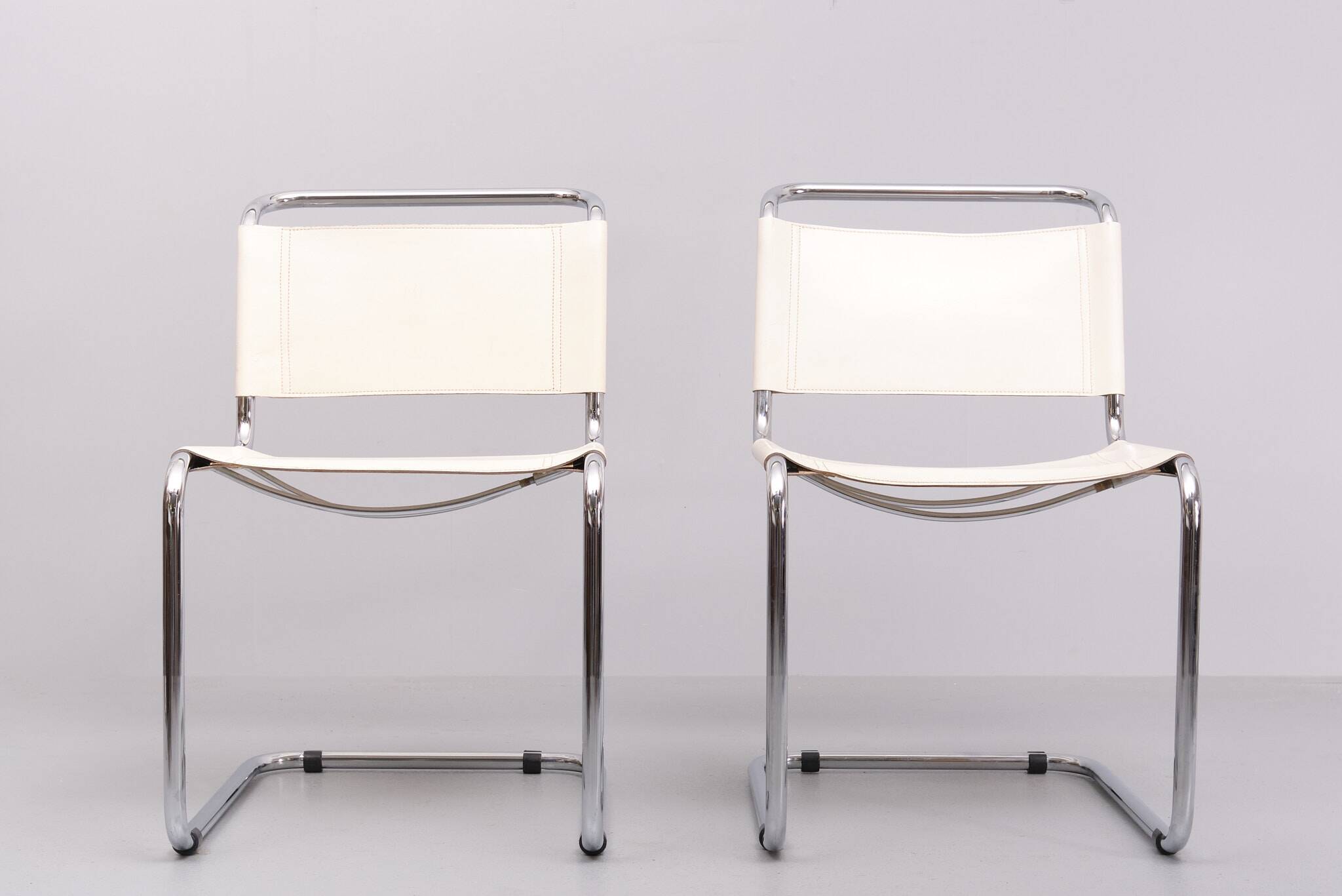 Pair Mart Stam s33 cantilever chairs 1970s
