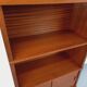 Vintage oak storage bookshelf from the 1960s.