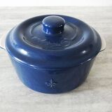 Ancienne cocotte en céramique bleue fontignac