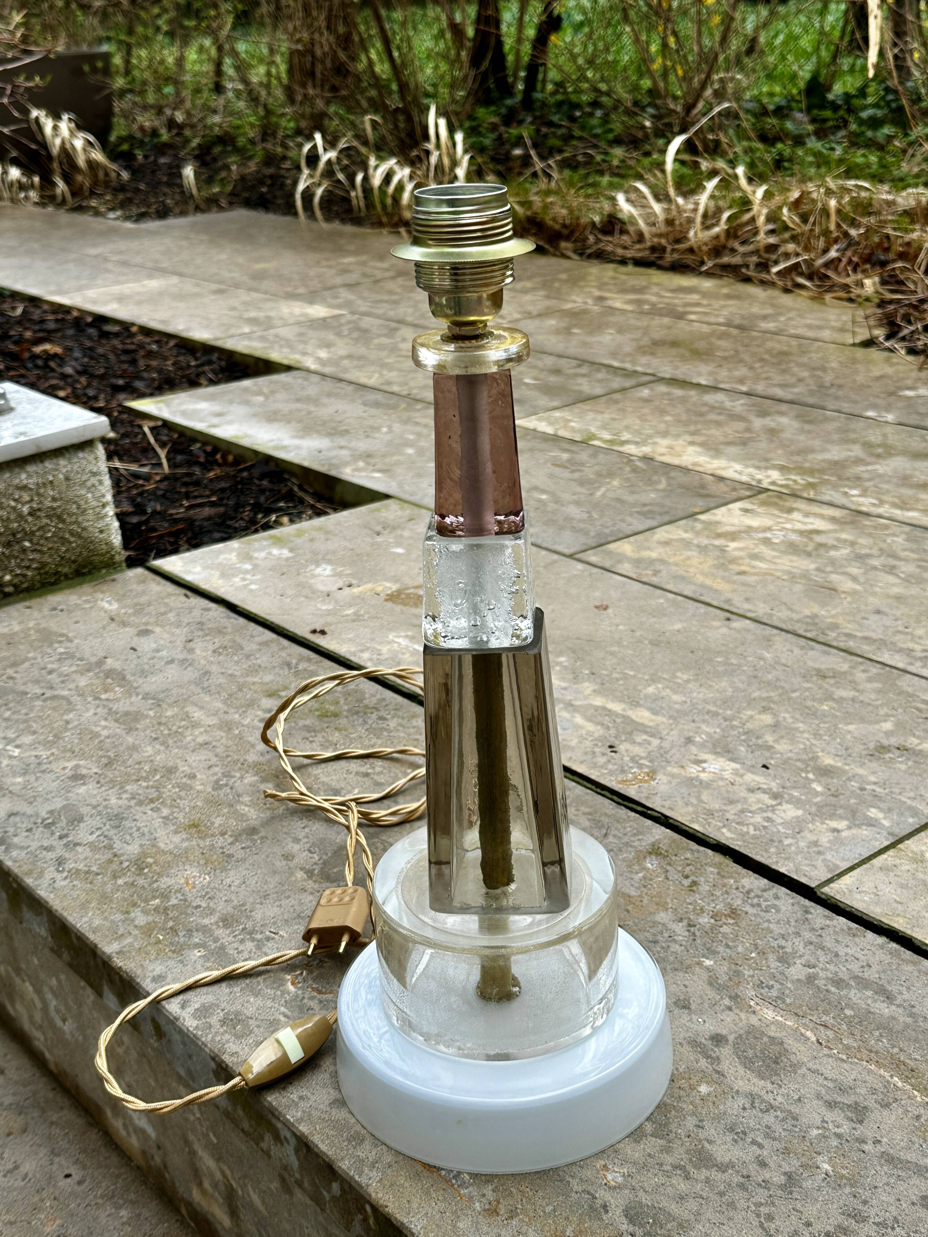 Antique Venetian lamp made of Murano glass