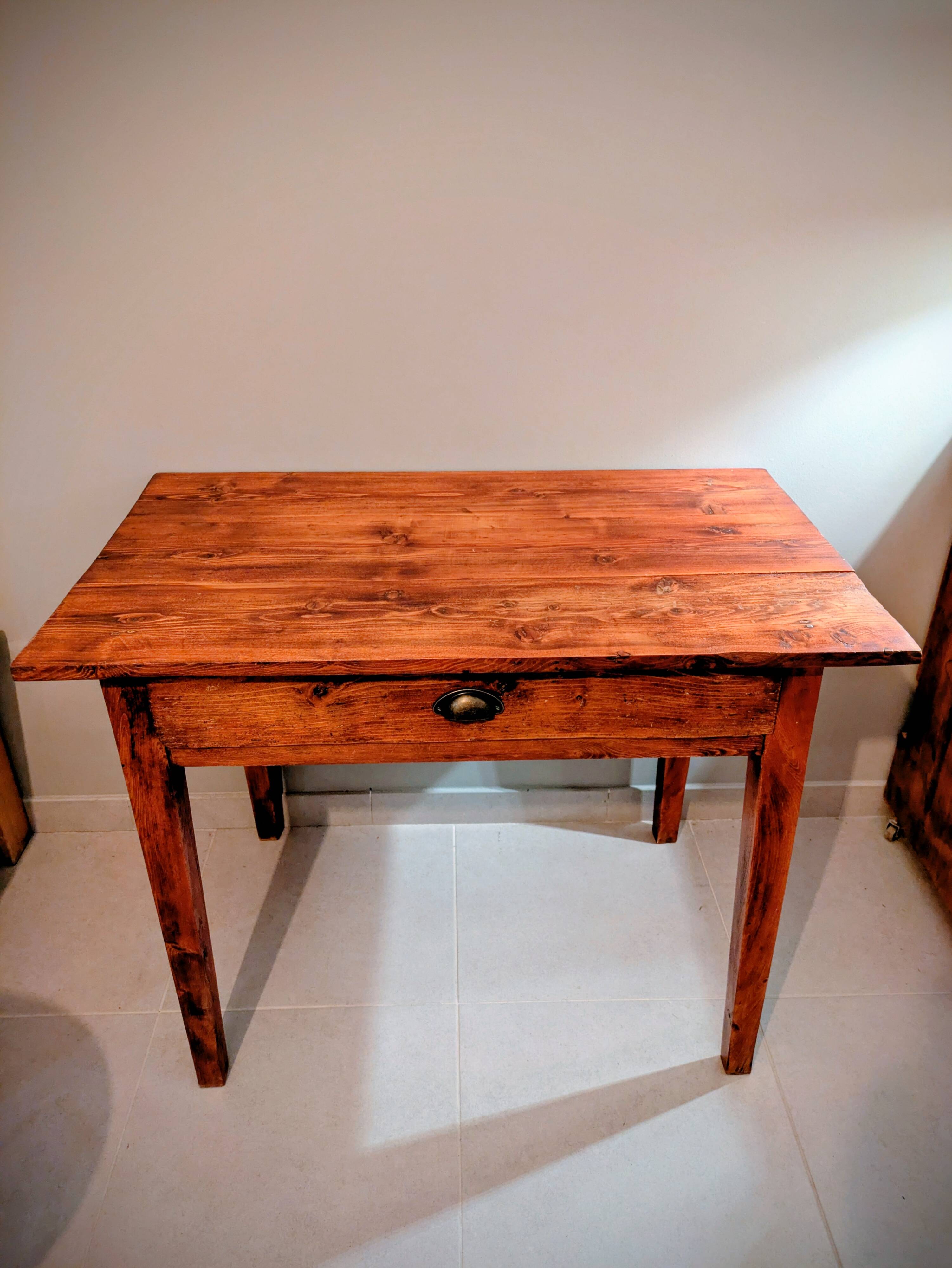 Restored wooden desk